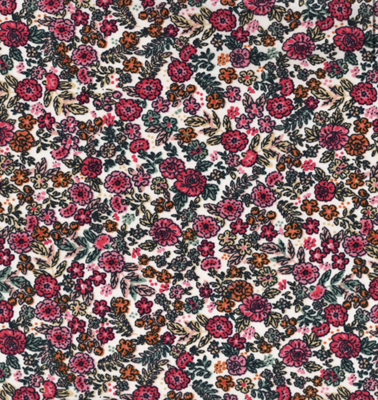 Liberty flores pequeñas rosas y camel