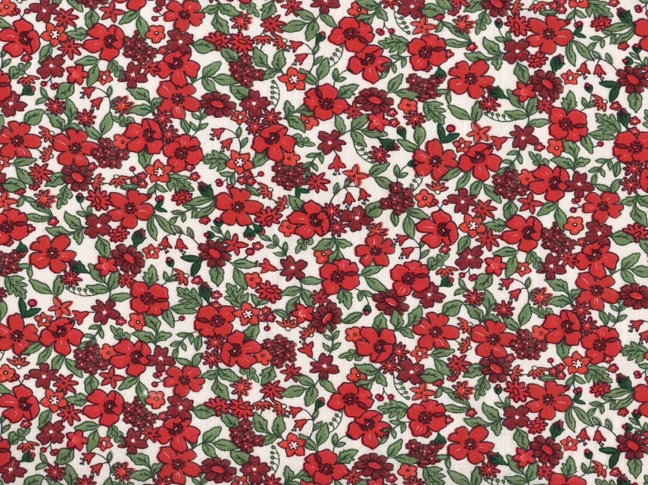 Liberty flores pequeñas rojo intenso